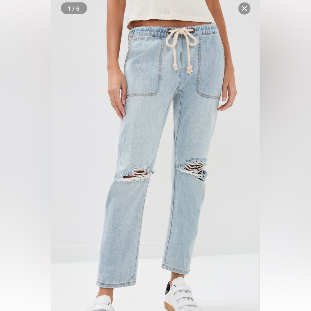 One Teaspoon Shabbies Drawstring Boyfriend Jeans